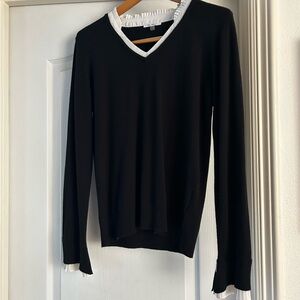 Milano Black V-Neck Sweater